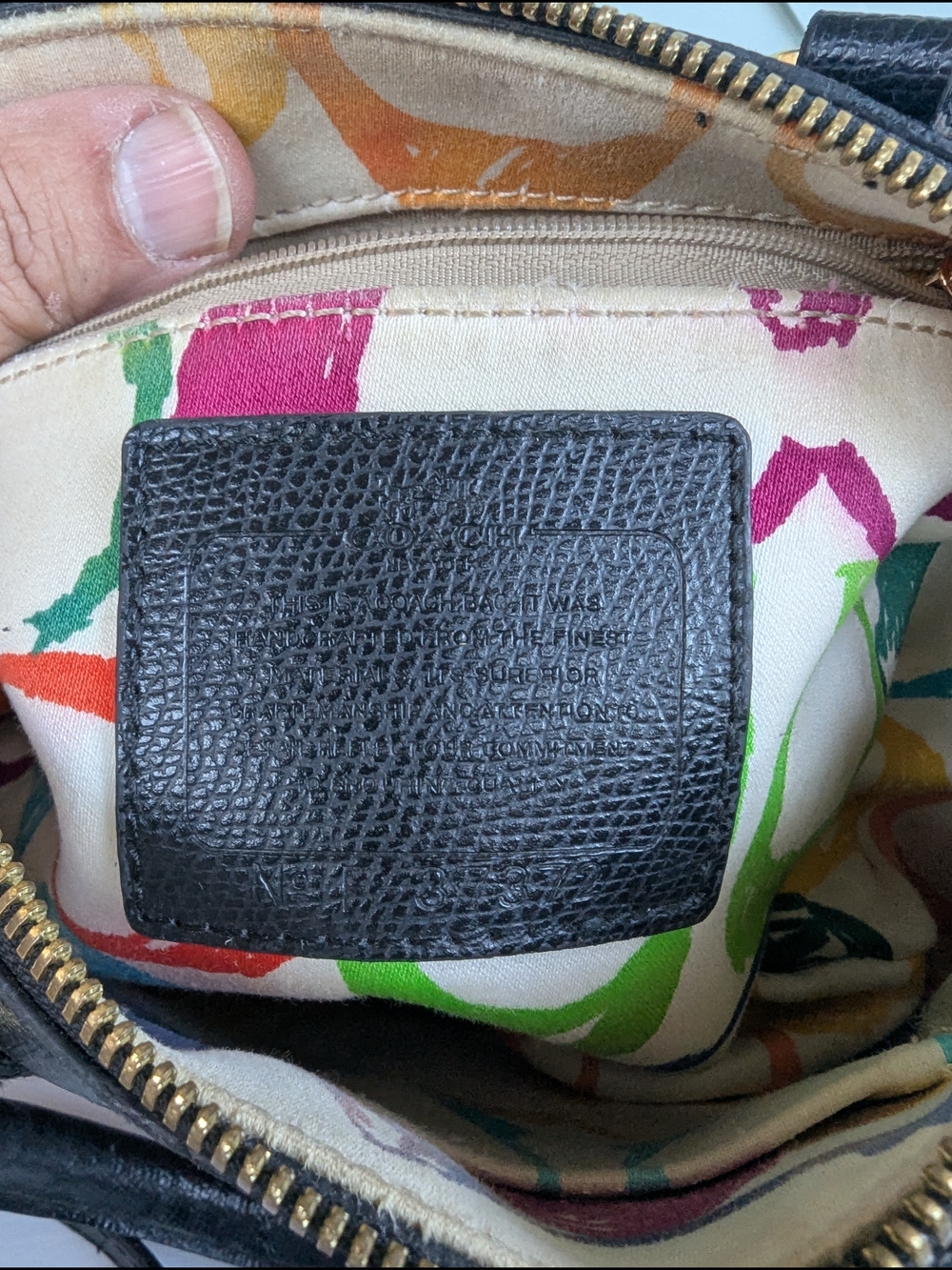 Coach Mini Bennett Satchel featuring a red, pink, andblack Riley Plaid print - Picture 11 of 13